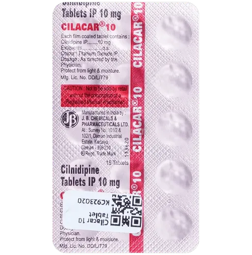 cilacar 10mg tablet 15's